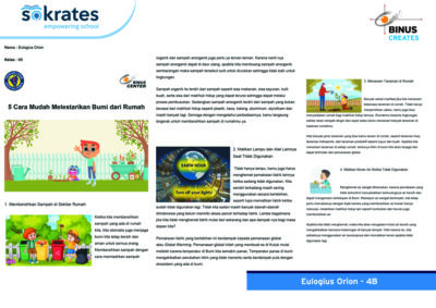 Hasil Karya Siswa Sekolah Pangudi Luhur - Delta Mas