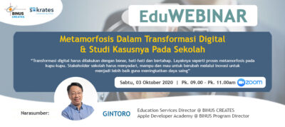 EduWEBINAR: Metamorfosis Dalam Transformasi Digital  & Studi Kasusnya Pada Sekolah