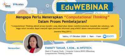 EduWebinar: Mengapa Perlu Menerapkan “Computational Thinking” Dalam Proses Pembelajaran?
